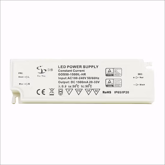 Driver di illuminazione a LED a corrente costante dimmerabile CE UL TUV CCC da 50 W con SCP Ocp Ovp Otp